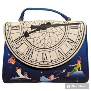 Disney Loungefly Peter Pan Clock Glow-In-The-Dark Crossbody Bag